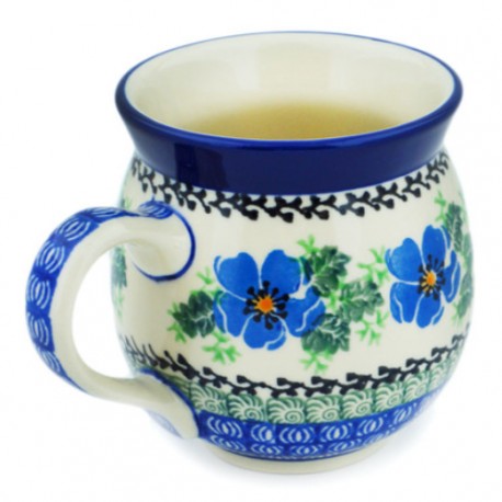 Polish Pottery Bubble Mug - 12 oz - Morning Glory