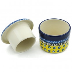 Polish Pottery Butter Crock - French Style - Sunburst