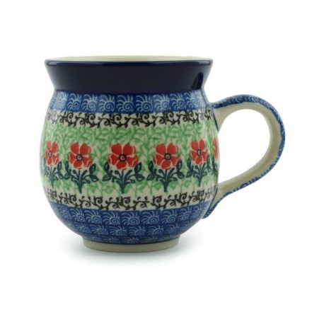 Polish Pottery 12 oz Bubble Mug Maraschino by Ceramika Artystyczna