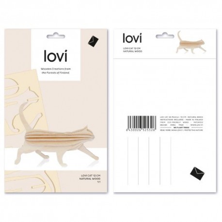 Wooden 3D Puzzle - Beige Cat