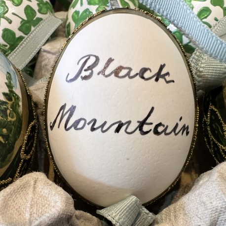 Eggshell Ornament Black Mountain Bear