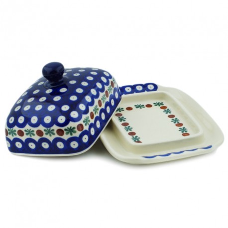 Polish Pottery Butter or Cheese Dish - Euro Style - Mosquito
