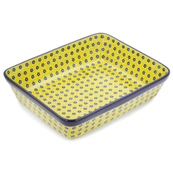 Polish Pottery Sunshine Rectangular Baker 11" by Ceramika Artystyczna