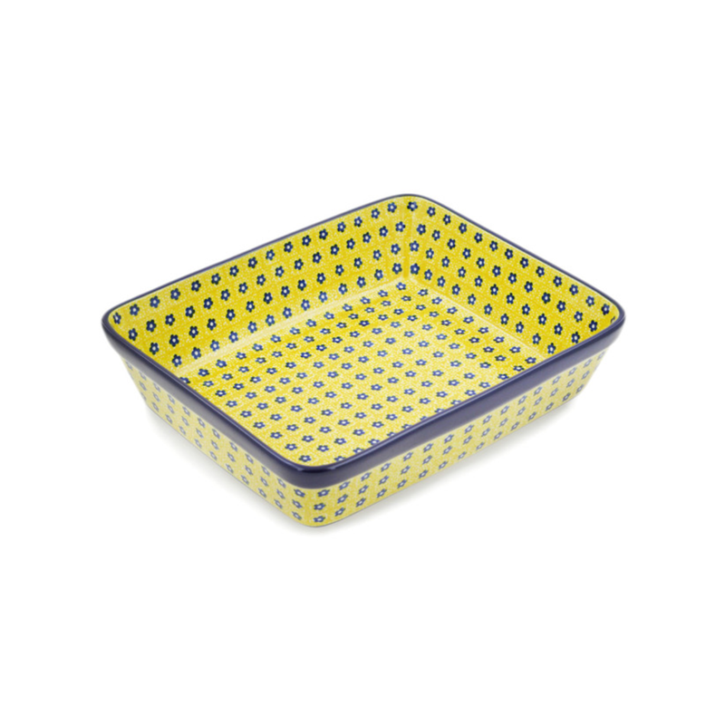 Polish Pottery Sunshine Rectangular Baker 11" by Ceramika Artystyczna