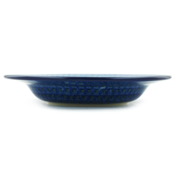 Polish Pottery Pasta or Soup Bowl 10" Blue Poppy