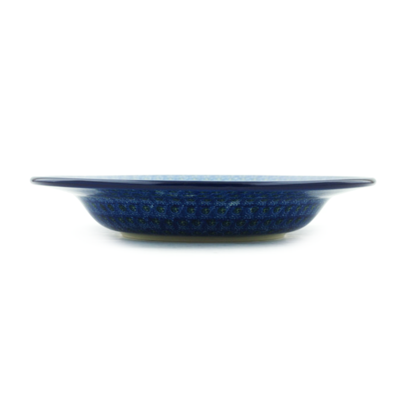 Polish Pottery Pasta or Soup Bowl 10" Blue Poppy
