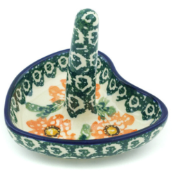 Polish Pottery Ring Holder - Peach Blossom