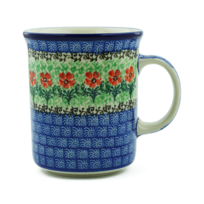 Polish Pottery Straight Mug - 15 oz - Maraschino