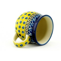 Polish Pottery Bubble Mug - 12 oz - Sunburst