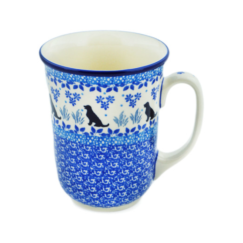 Polish Pottery Bistro Mug - 16 oz - Dogs