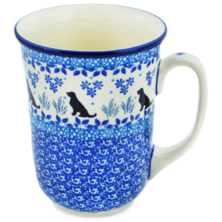 Polish Pottery Bistro Mug - 16 oz - Dogs