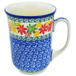 Polish Pottery Bistro Mug - 16 oz - Maple Harvest
