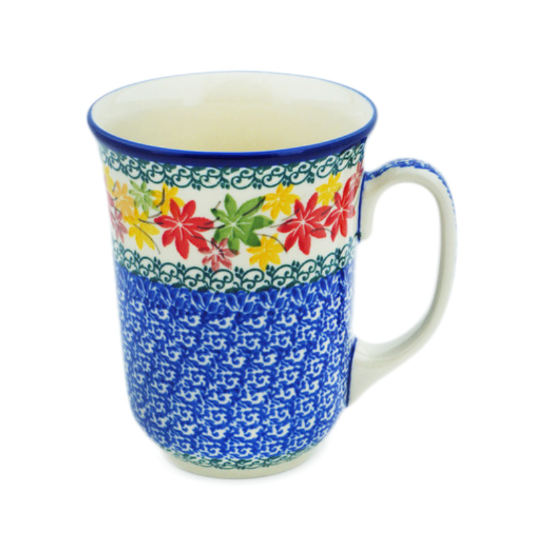 Polish Pottery Bistro Mug - 16 oz - Maple Harvest