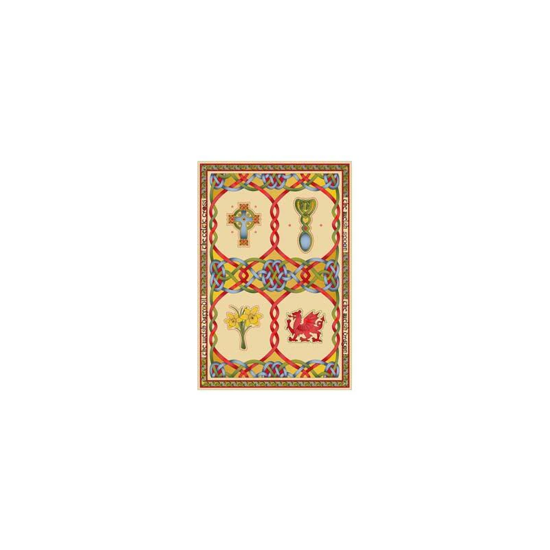 Welsh Emblems Tea Towel