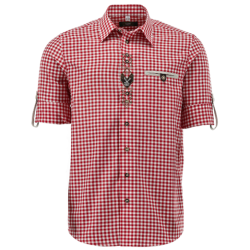 German Traditional Men's Fest Shirt Red/White