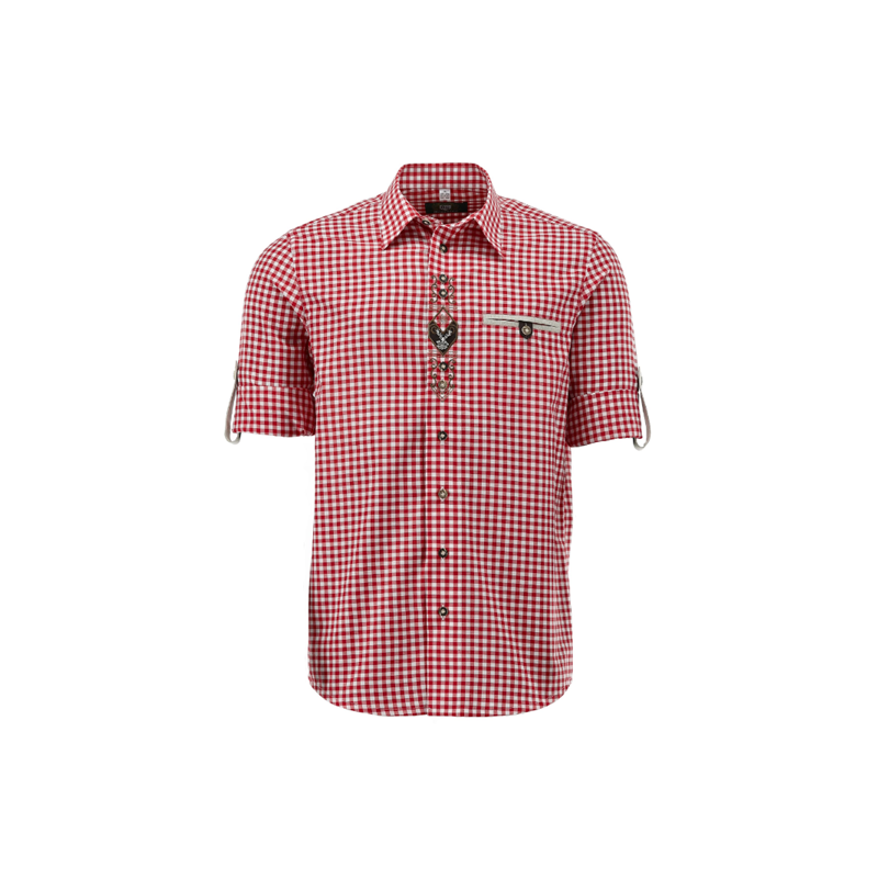 German Traditional Men's Fest Shirt Red/White