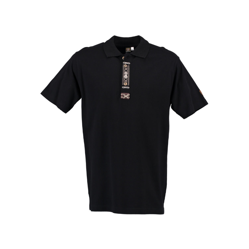 German Traditional Men's Fest Polo Shirt Black