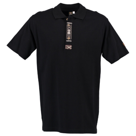 German Traditional Men's Fest Polo Shirt Black
