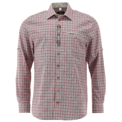 L German Traditional Men's Fest Shirt Red/White