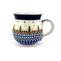 Polish Pottery Bubble Mug - 12 oz - Pines