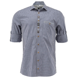 L German Traditional Men's Fest Shirt Blue/White