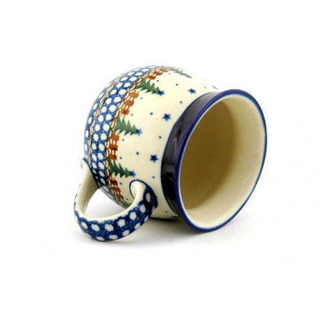Polish Pottery Bubble Mug - 12 oz - Pines