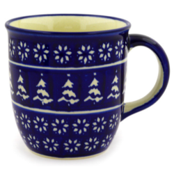 Polish Pottery Mug - 12 oz - Winter Night