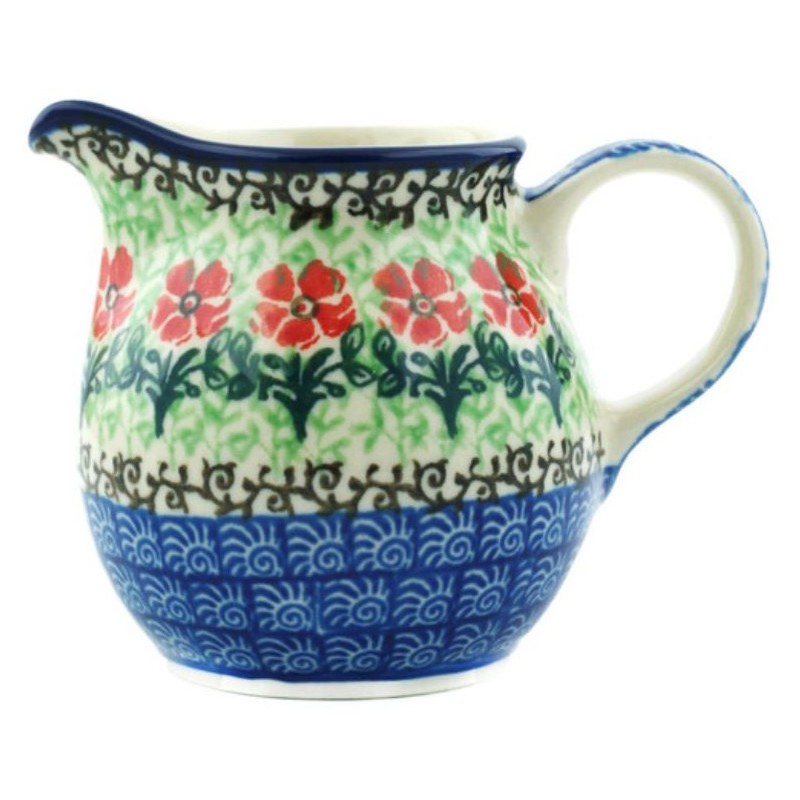 Polish Pottery Cream Pitcher - Maraschino