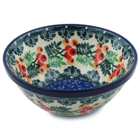 Polish Pottery Bowl - 5.5" - Red Berries