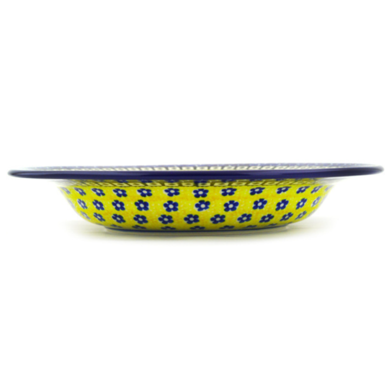 Polish Pottery Pasta or Soup Bowl 10" Sunburst