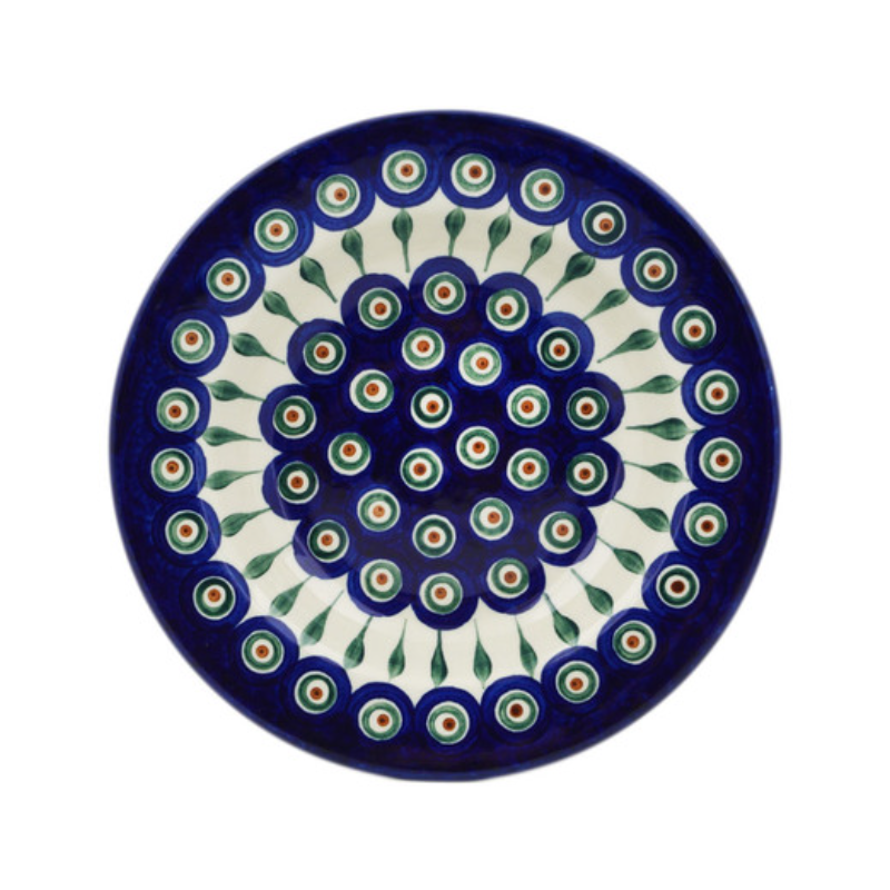 Polish Pottery Pasta or Soup Bowl - 10" - Peacock