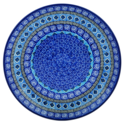 Polish Pottery Plate - 10" - Aztec Blue