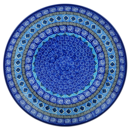 Polish Pottery Plate - 10" - Aztec Blue