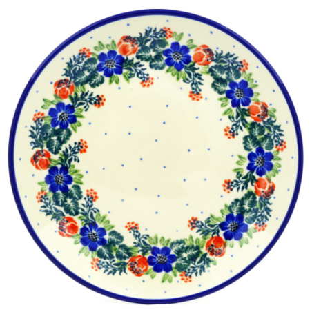 Polish Pottery Plate 8" Garden Party by Ceramika Artystyczna