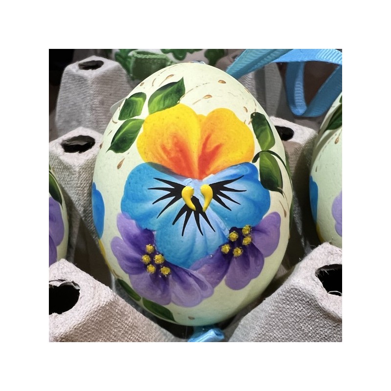 Eggshell Ornament Pansies
