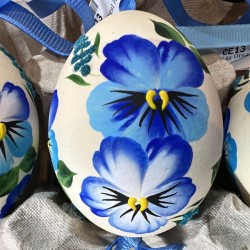 Eggshell Ornament Pansies