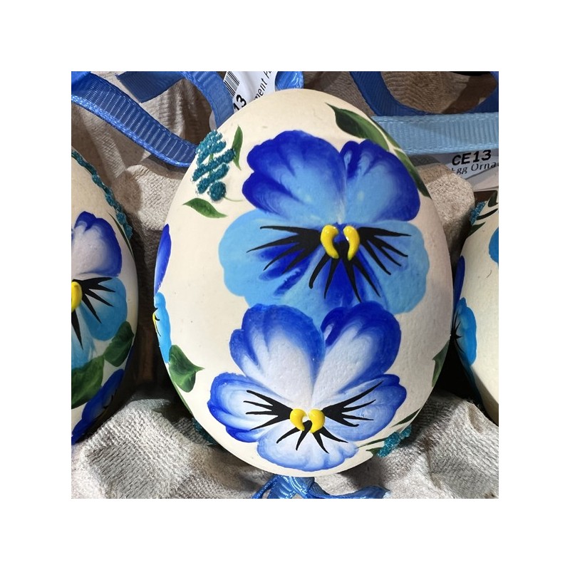 Eggshell Ornament Pansies
