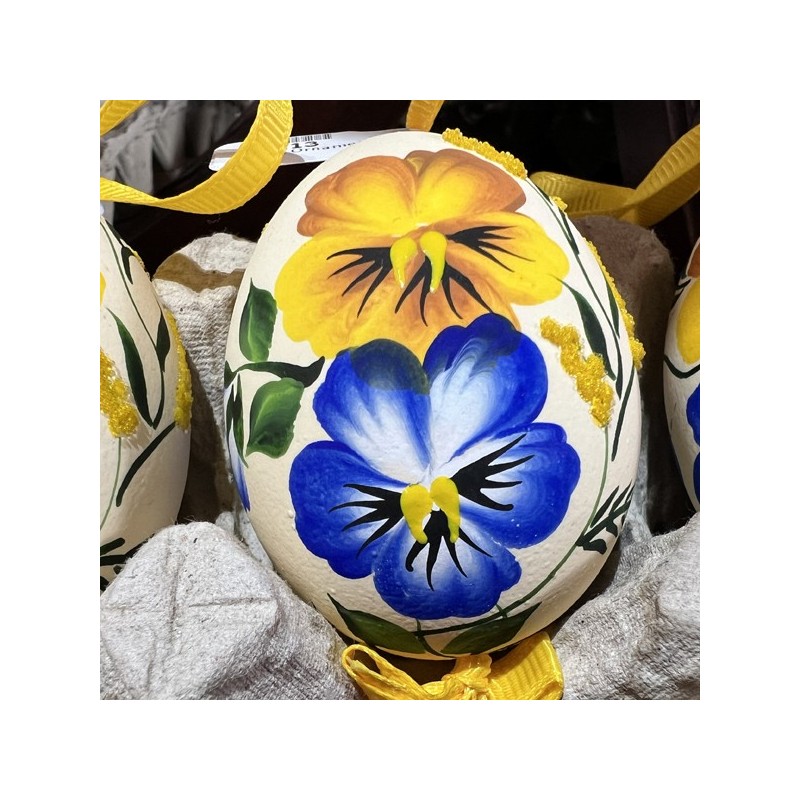 Eggshell Ornament Pansies