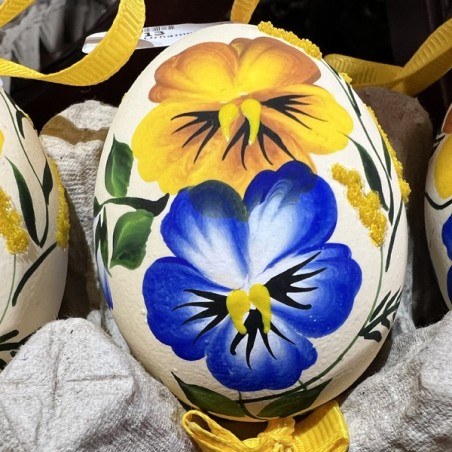 Eggshell Ornament Pansies