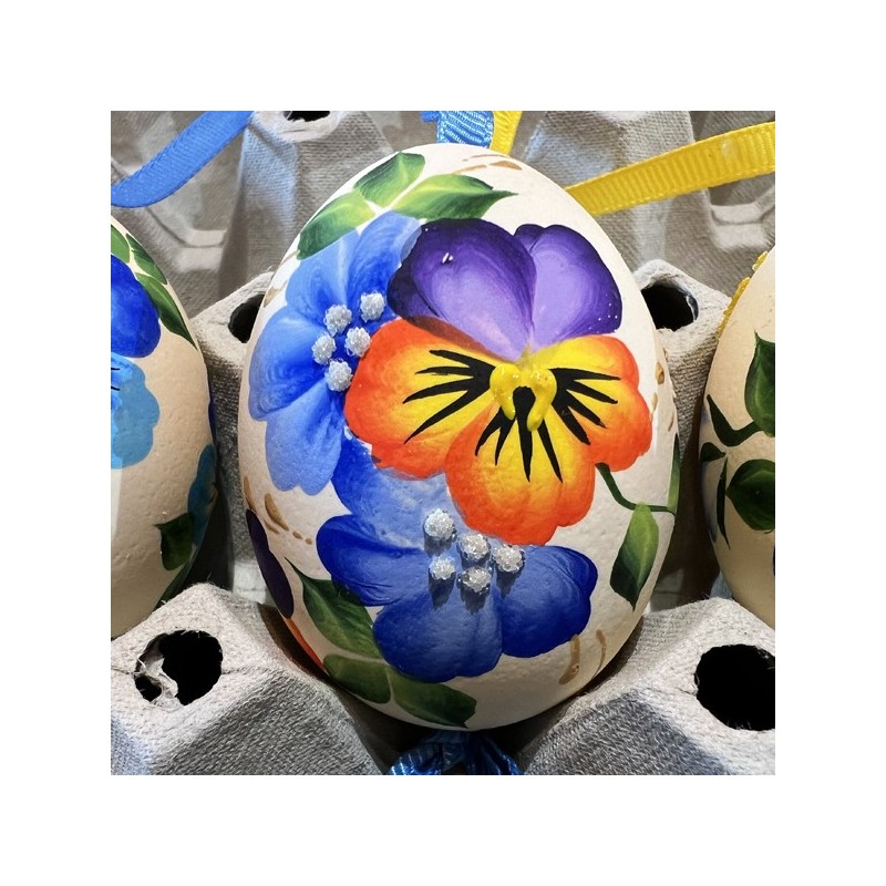 Eggshell Ornament Pansies