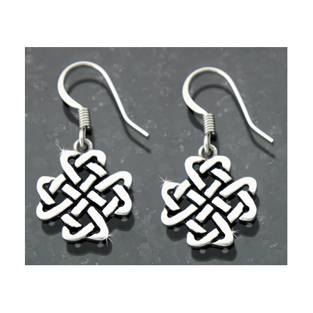 Celtic Love Knot Drop Earrings