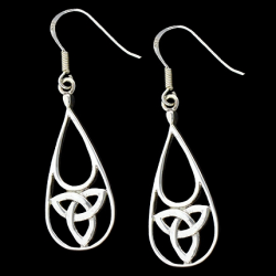 Celtic Trinity Knot Drop Earrings