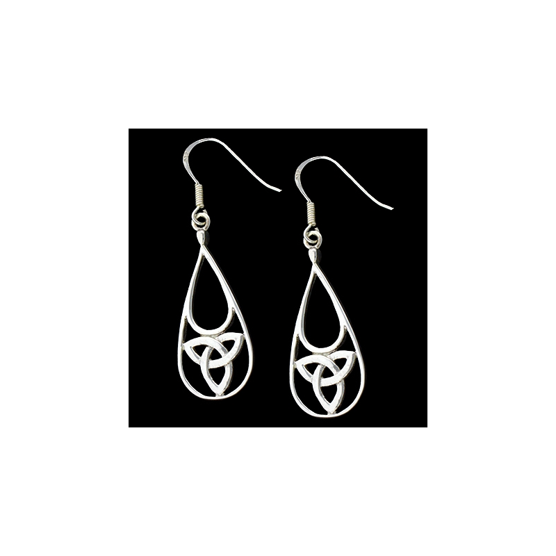 Celtic Trinity Knot Drop Earrings
