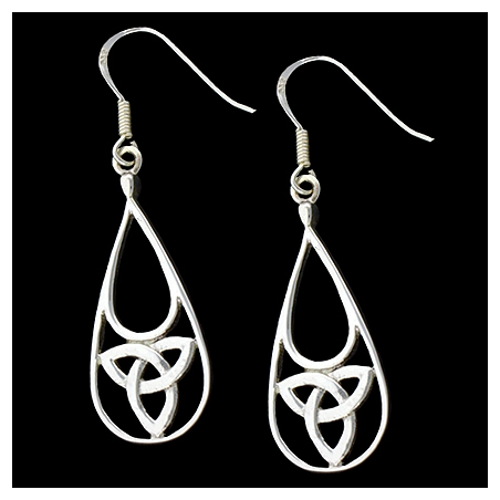 Celtic Trinity Knot Drop Earrings