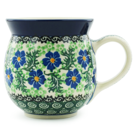 Polish Pottery Bubble Mug - 16 oz - Violets