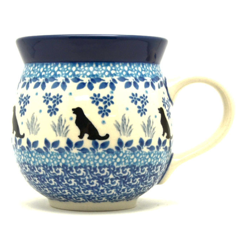 Polish Pottery Bubble Mug - 12 oz - Dogs