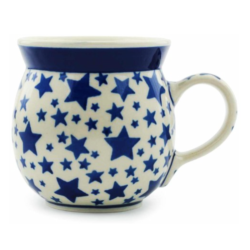 Polish Pottery Bubble Mug - 8 oz - Starlight