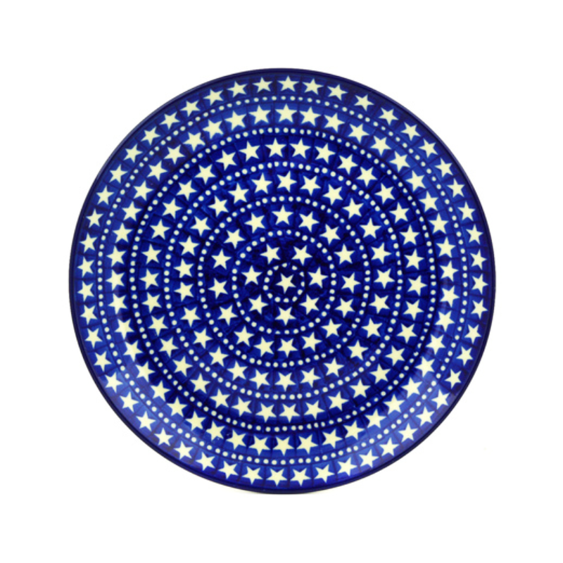 Polish Pottery Plate - 10" - Midnight Stars