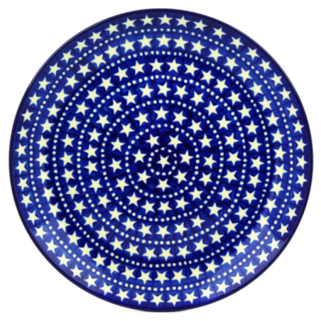 Polish Pottery Plate - 10" - Midnight Stars