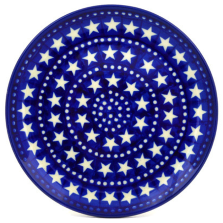 Polish Pottery Plate - 6" - Midnight Stars